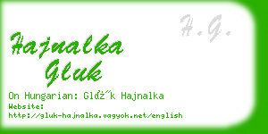 hajnalka gluk business card